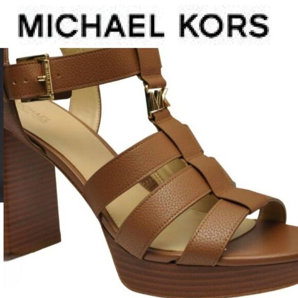 Michael Kors Reed Platform Sandal-  Cognac - Picture 1 of 8